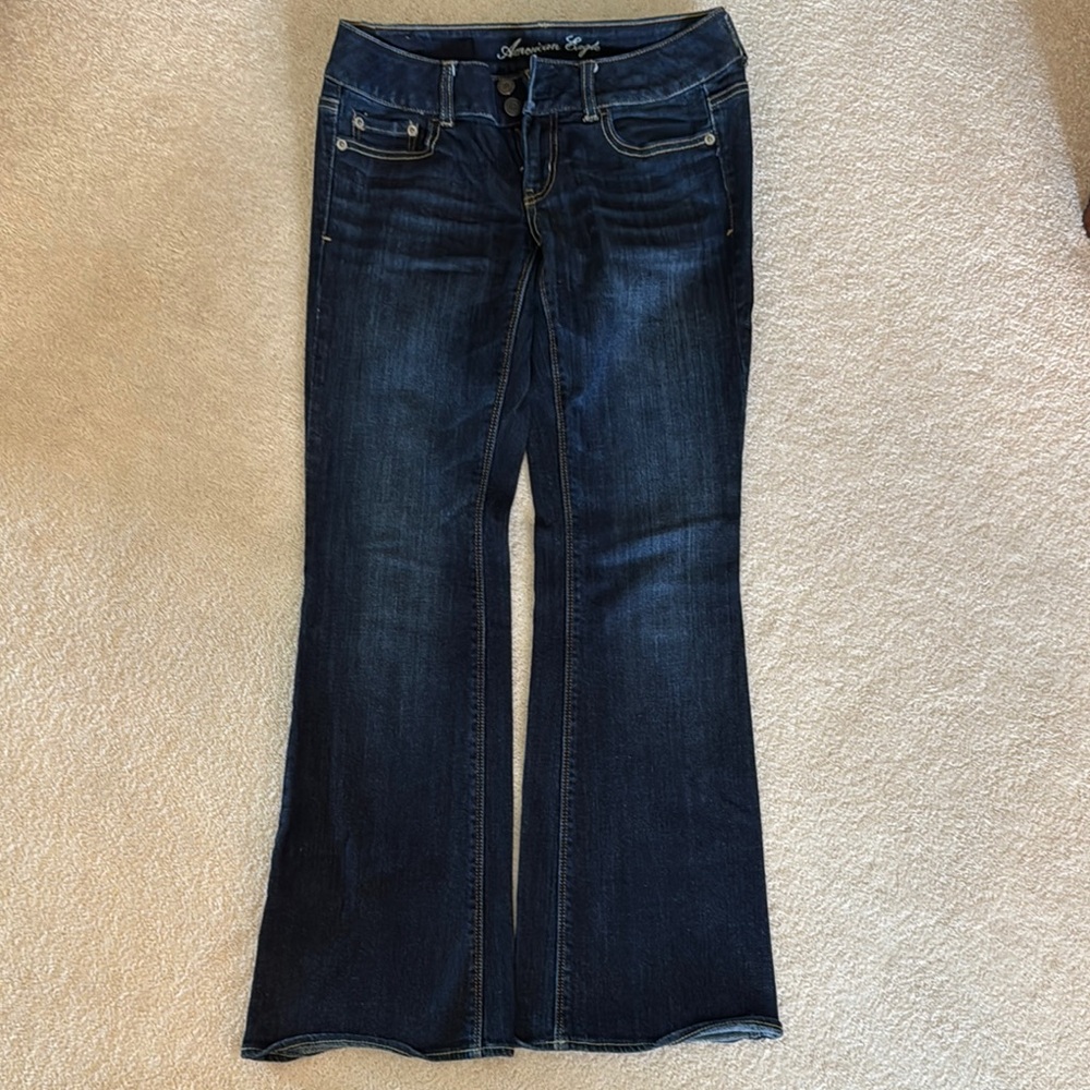 American Eagle Outfitters Blue Flare & Wide Leg Jeans